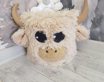 Highland Cow Nursery Basket: Farmhouse Baby Room Decor