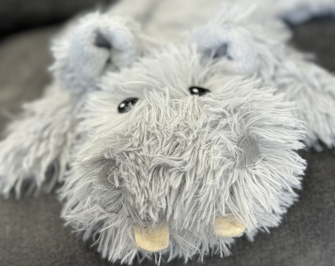 Soft Hippo Lovey for Babies – Shaggy Minky Plush Animal Security Blanket, Cozy Nursery Cuddle Friend