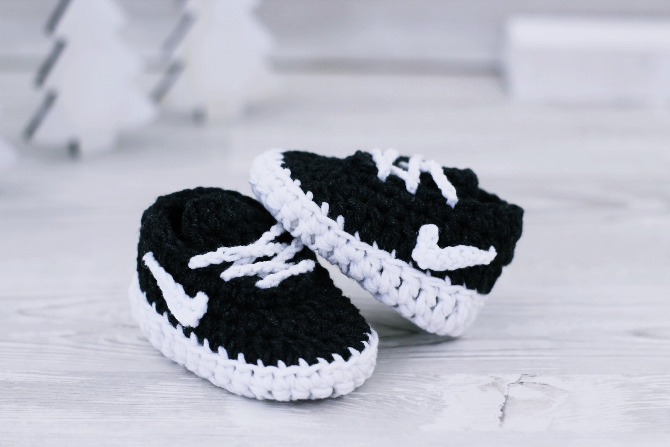 BABY CROCHET SHOES YOUR BABY'S NAME HANDMADE WOOL TRAINERS SNEAKERS 