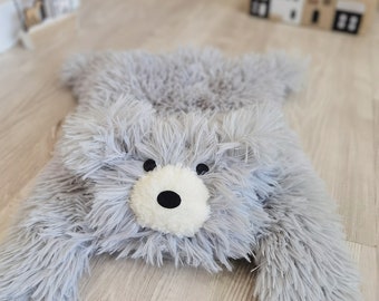Handmade Bear Lovey Security Blanket - Personalized Plush Baby Comforter, Custom Nursery Cozy Keepsake, Unique Child's Soft Toy