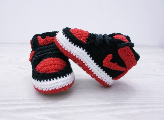 red baby booties