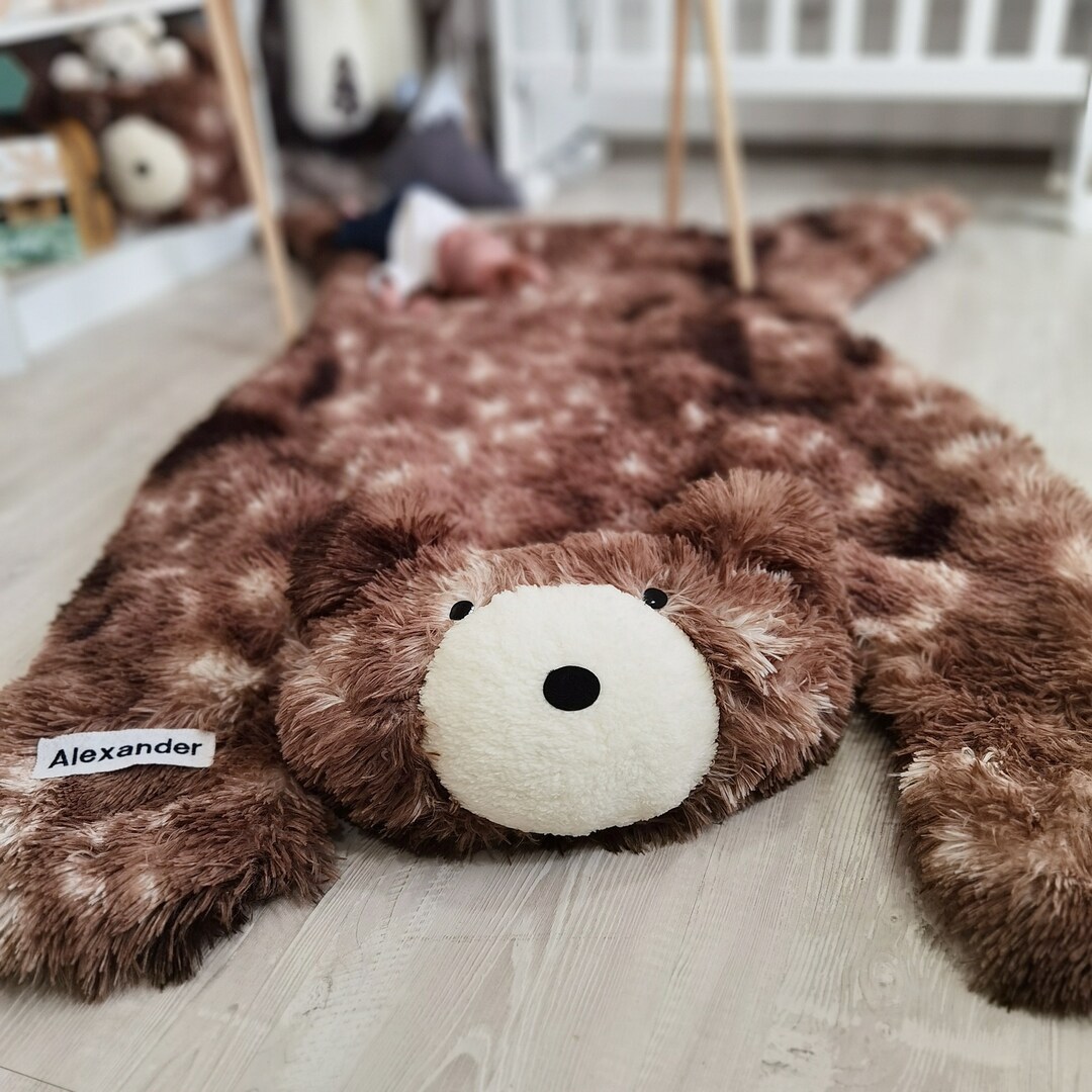 Personalized Bear Nursery Rug Adventure Decor Pictured Rug Etsy