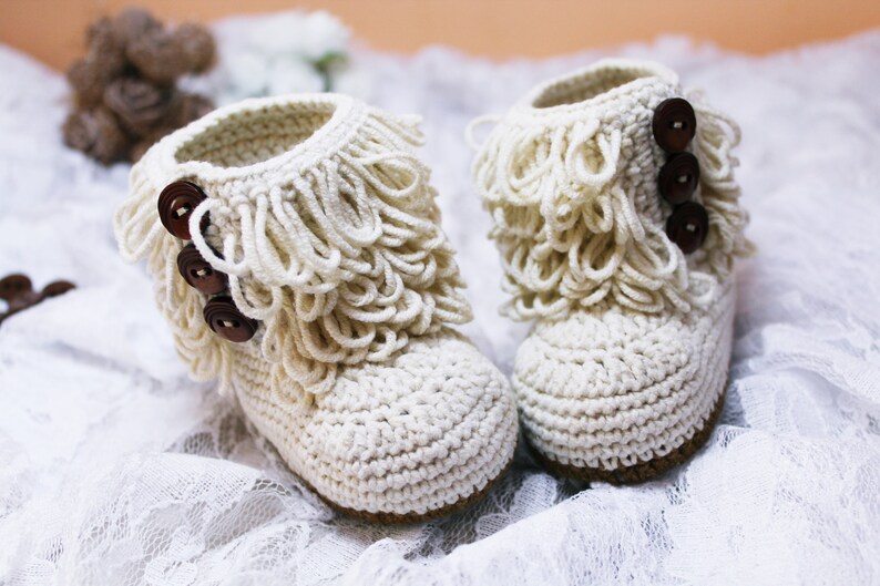 neutral baby booties