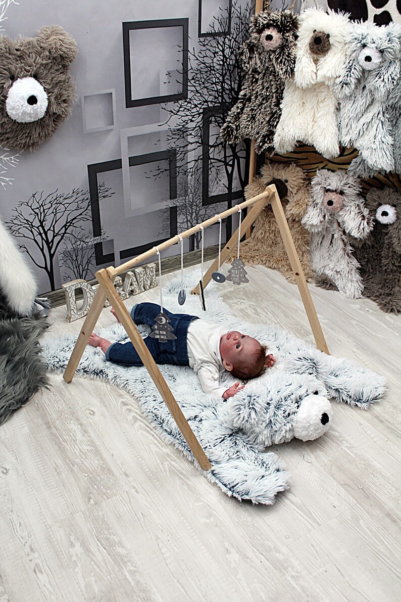 Personalized Nursery Rug Woodland Baby Shower Decor Faux Fur Etsy