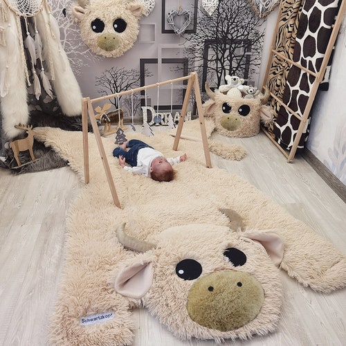 Cow Nursery Basket Woodland Farmhouse Decor New Baby Gift Etsy