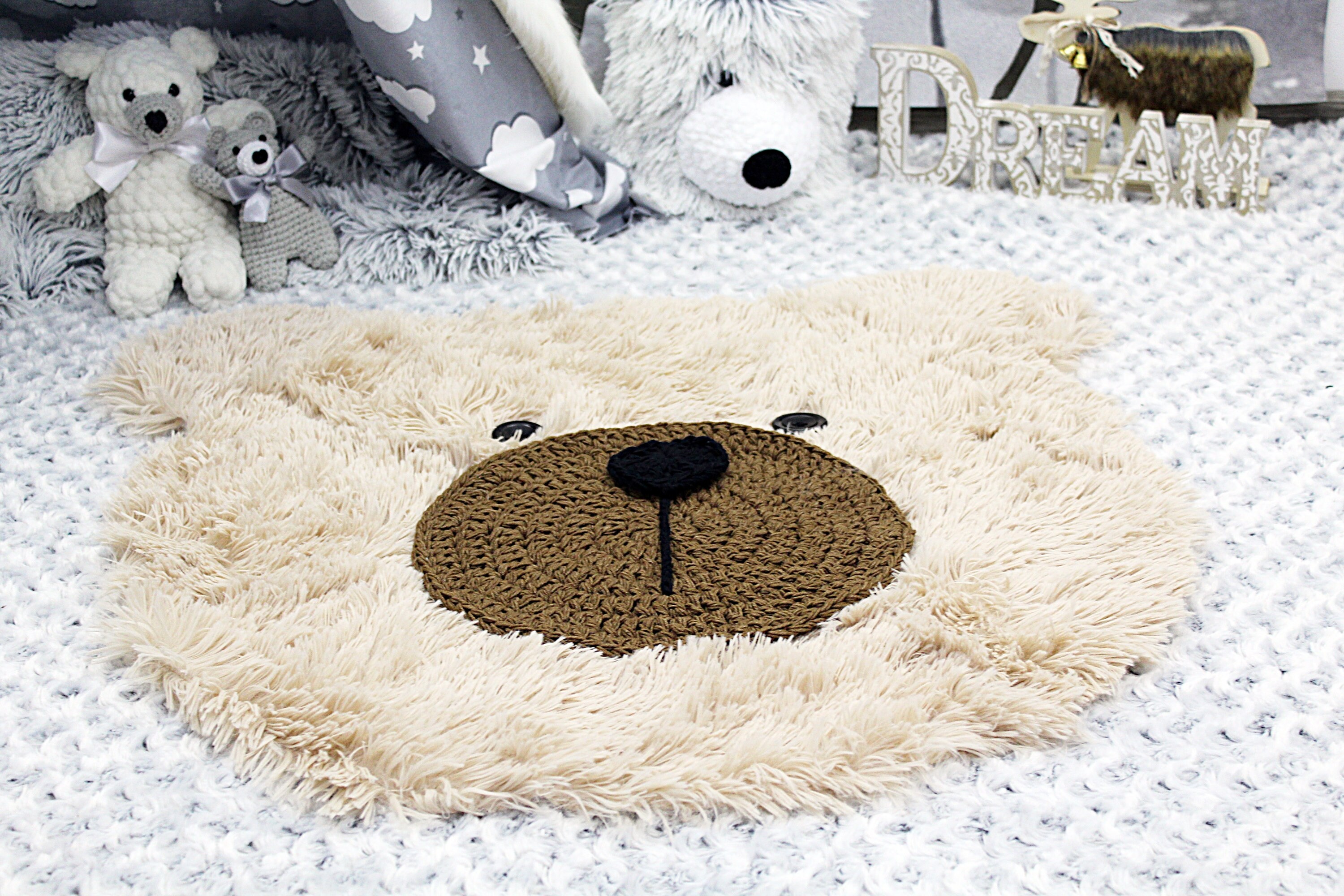 Personalized Bear Nursery Rug Woodland Adventure Nursery Etsy