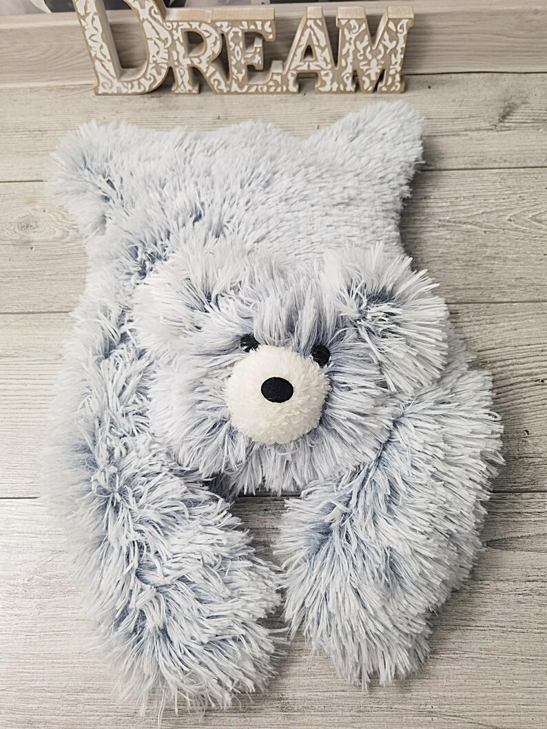 Gray Bear Head Wall Mount - Faux Taxidermy Nursery Decor - Woodland Animal Trophy image 4