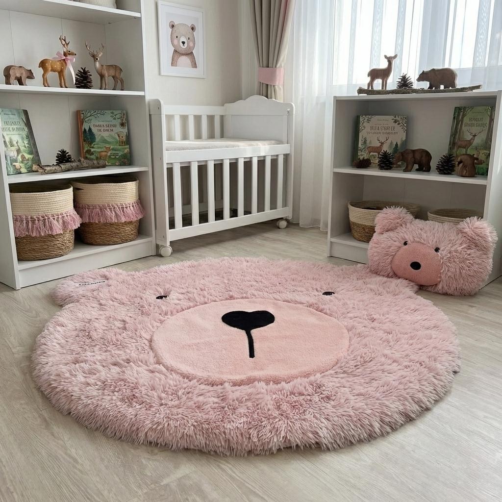 TENNOLA Grande tappeto a pelo lungo 1,8 x 2,4 m, morbido e soffice finta pelliccia di pecora, tappeto peloso, grazioso tappeto di peluche per cameretta dei bambini, ragazze, camera da letto, soggiorno