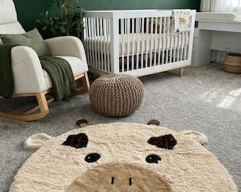 Giraffen-Kinderzimmer-Teppich, Plüsch-Safari-Tier-Matte, Babypartygeschenk