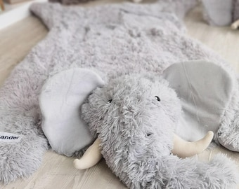Personalisierter Elefant Plüsch Teppich: Personalisierte Kinderzimmer Krabbeldecke