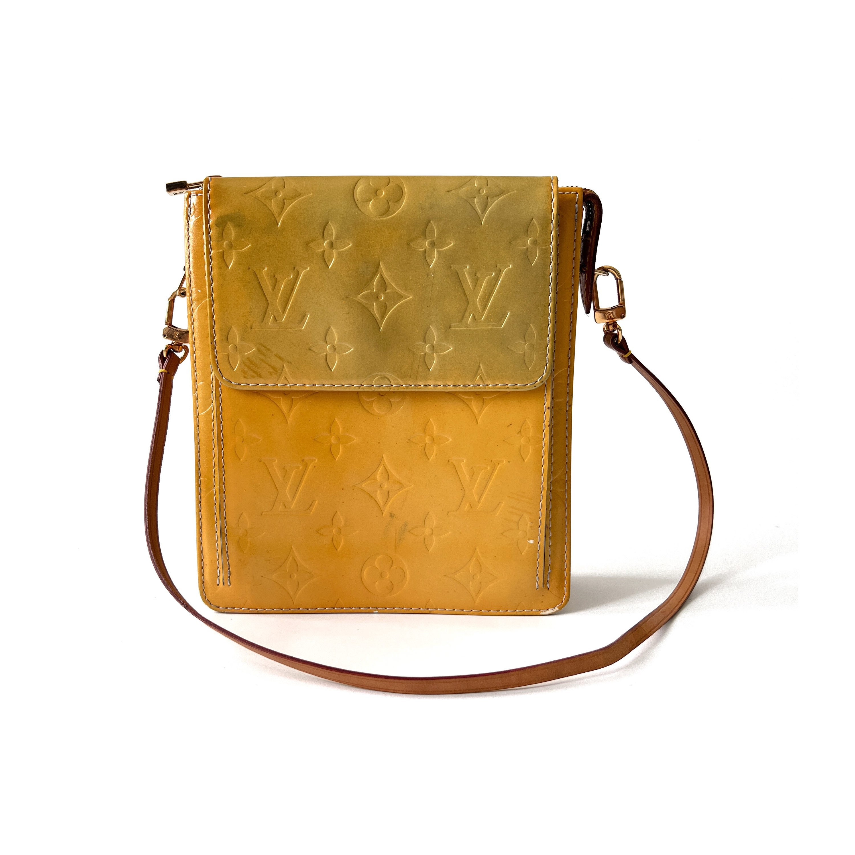 Louis Vuitton Authentic Vintage Mott Vernis Yellow Clutch Bag Etsy