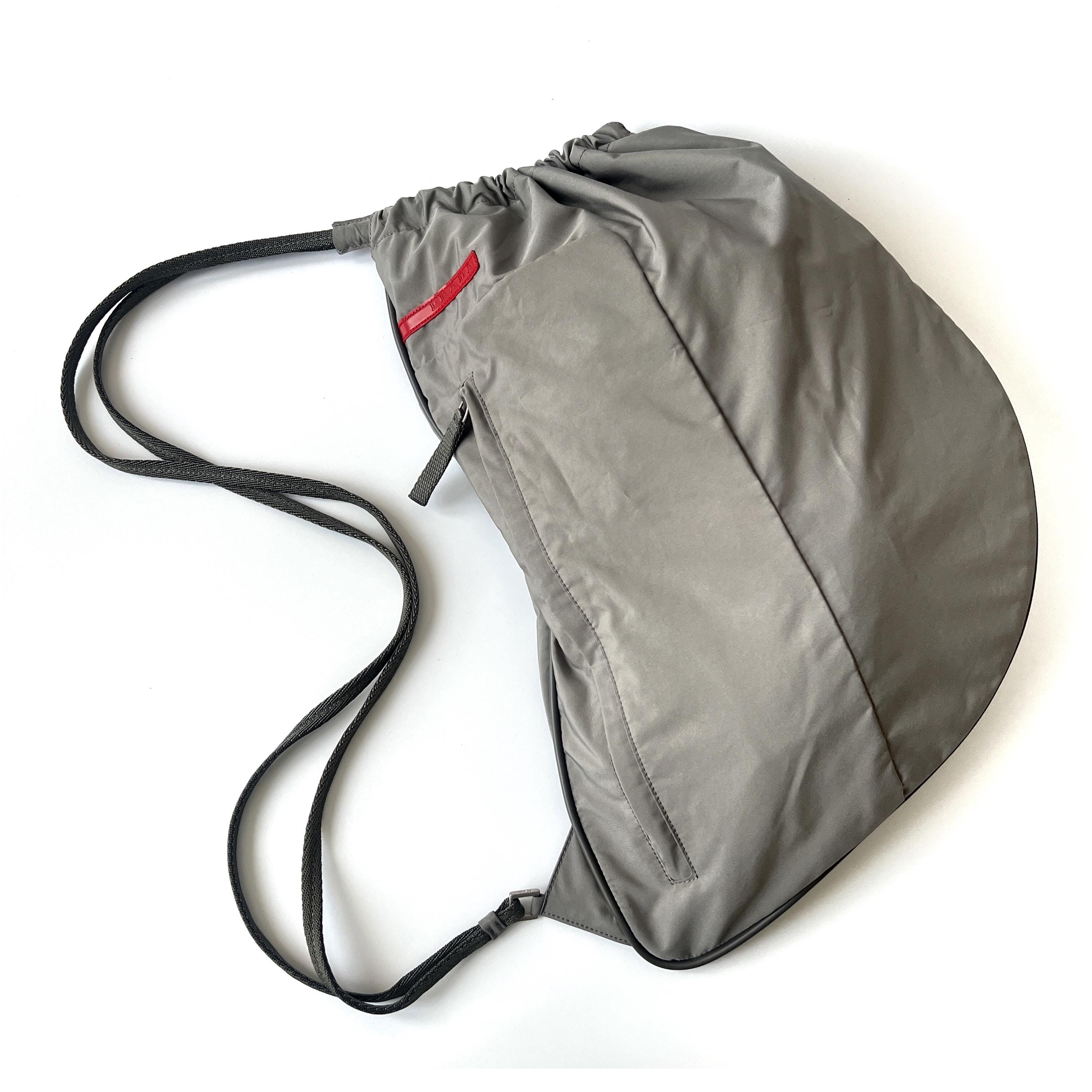 PRADA Authentic Vintage Gray Nylon Luna Rossa Sling Bag - Etsy