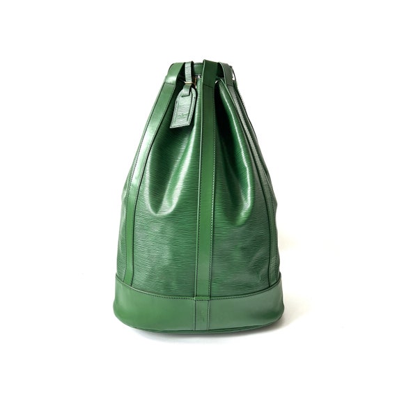 LOUIS VUITTON Authentic Vintage Green Epi Leather Randonnee GM 