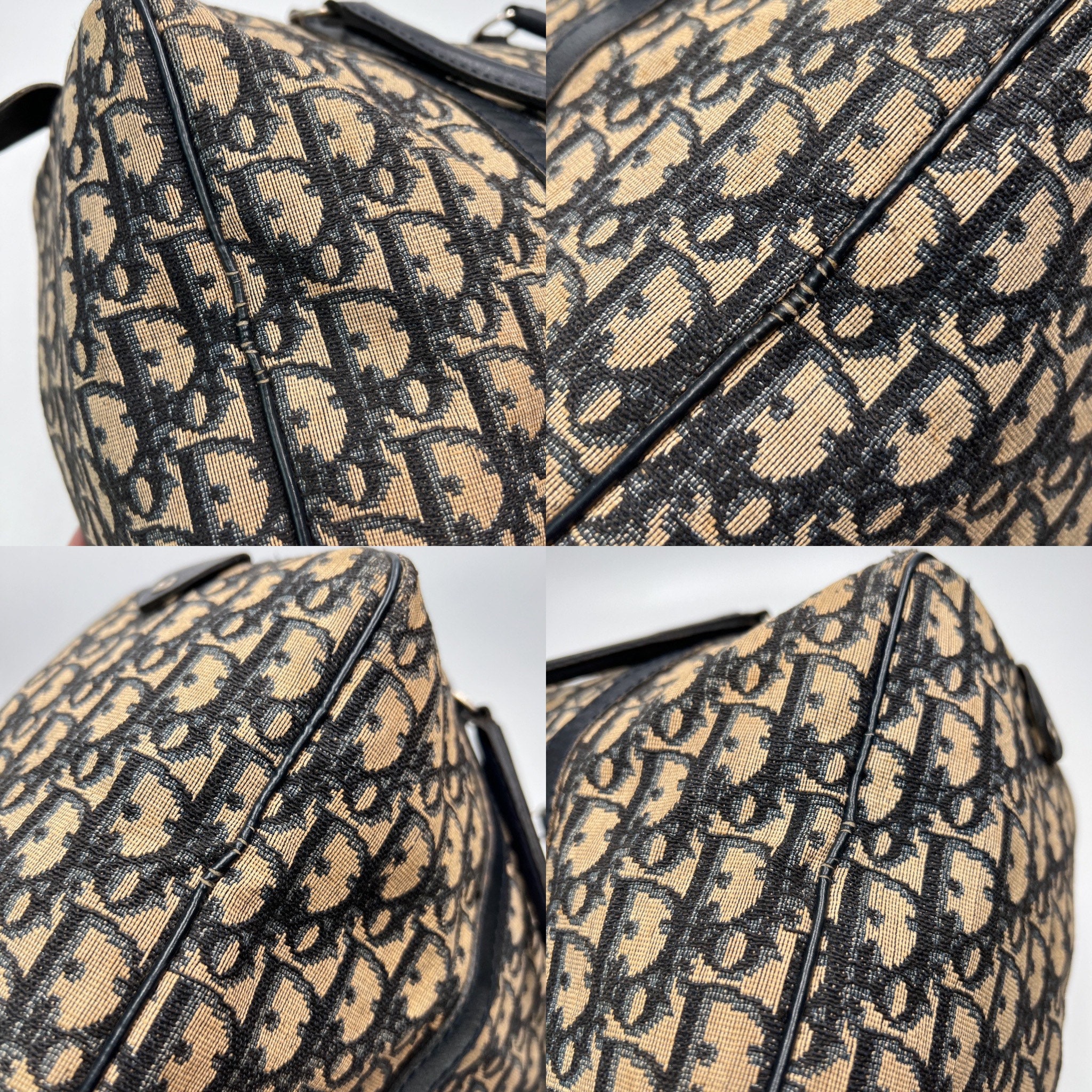 Christian Dior Trotter Jacquard Mini Bostonbag Handbag Black Vintage O –  VintageShop solo