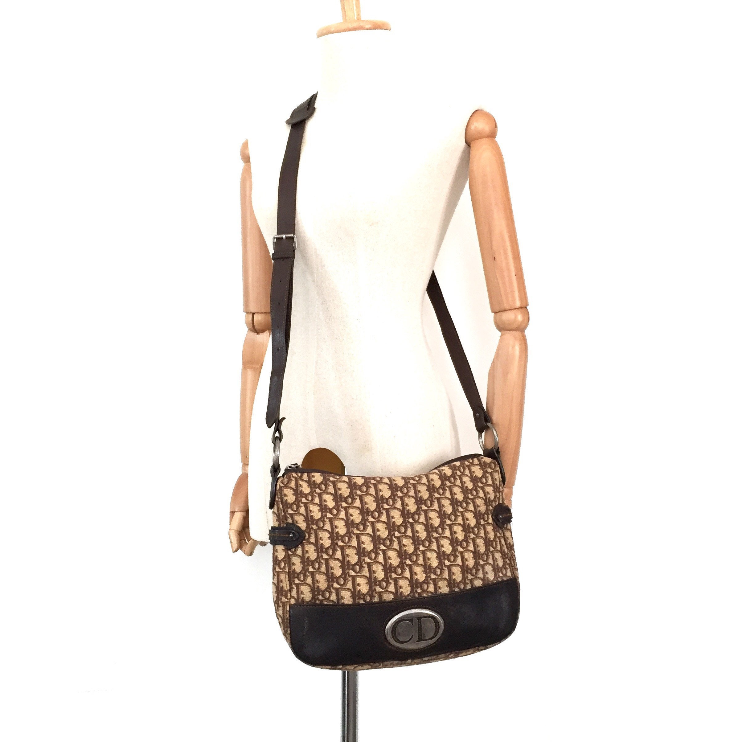 Christian Dior 1990s Brown Trotter Shoulder Bag · INTO
