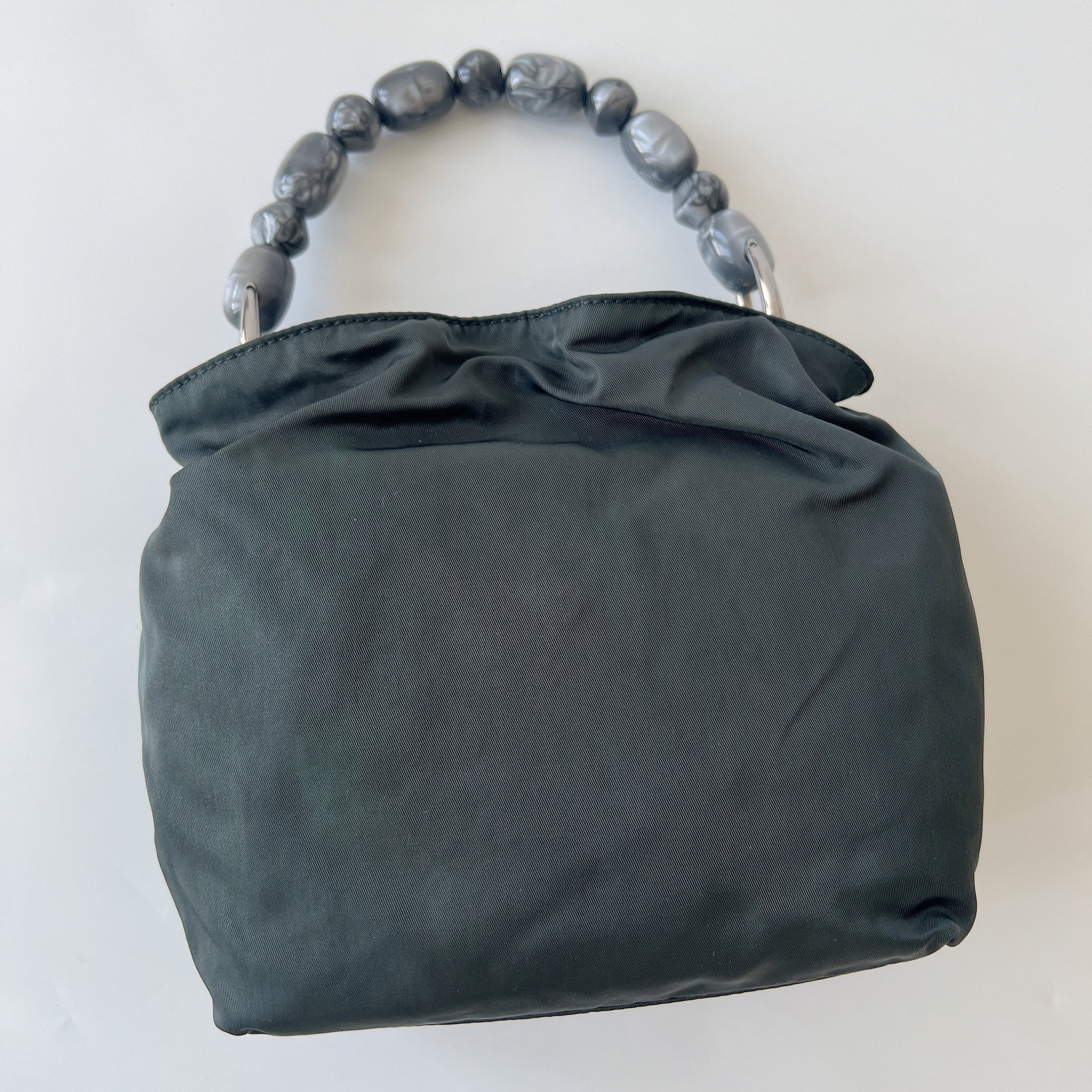 バッグ Christian Dior MARIS PEAR NYLON HAND BAG Christian Dior Authentic Vintage Nylon Maris Pearl Handbag