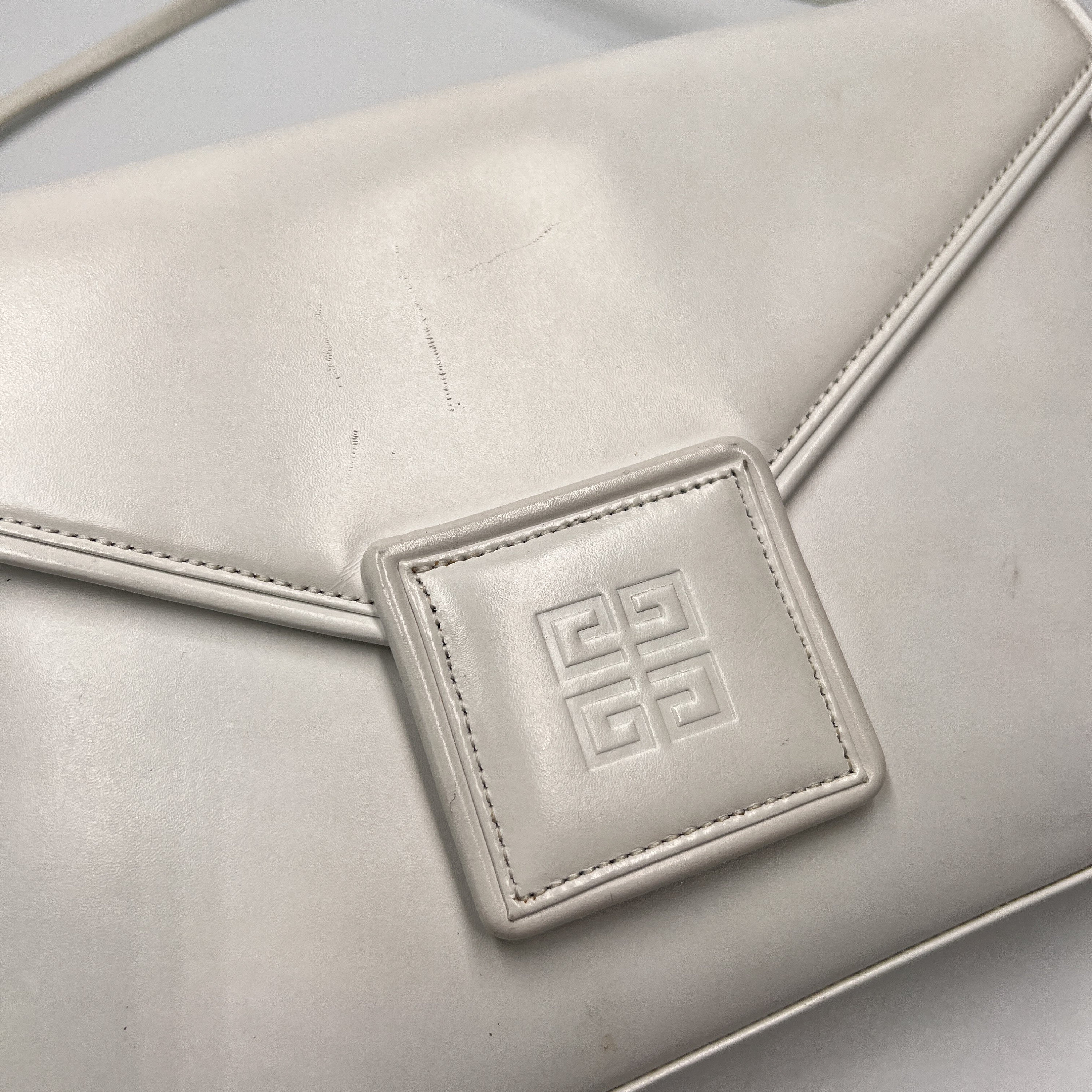 GIVENCHY Authentic Vintage White Leather Crossbody Bag - Etsy