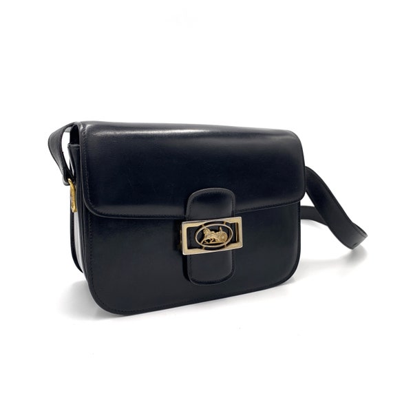 CELINE Authentic Vintage Sulky Horse Carriage Box Bag