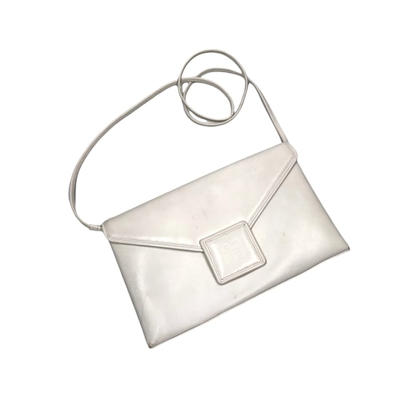 GIVENCHY Authentic Vintage White Leather Crossbody Bag - Etsy