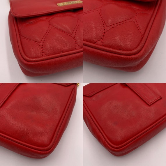 Authentic MOSCHINO Vintage Quilt Heart Crossbody&… - image 7