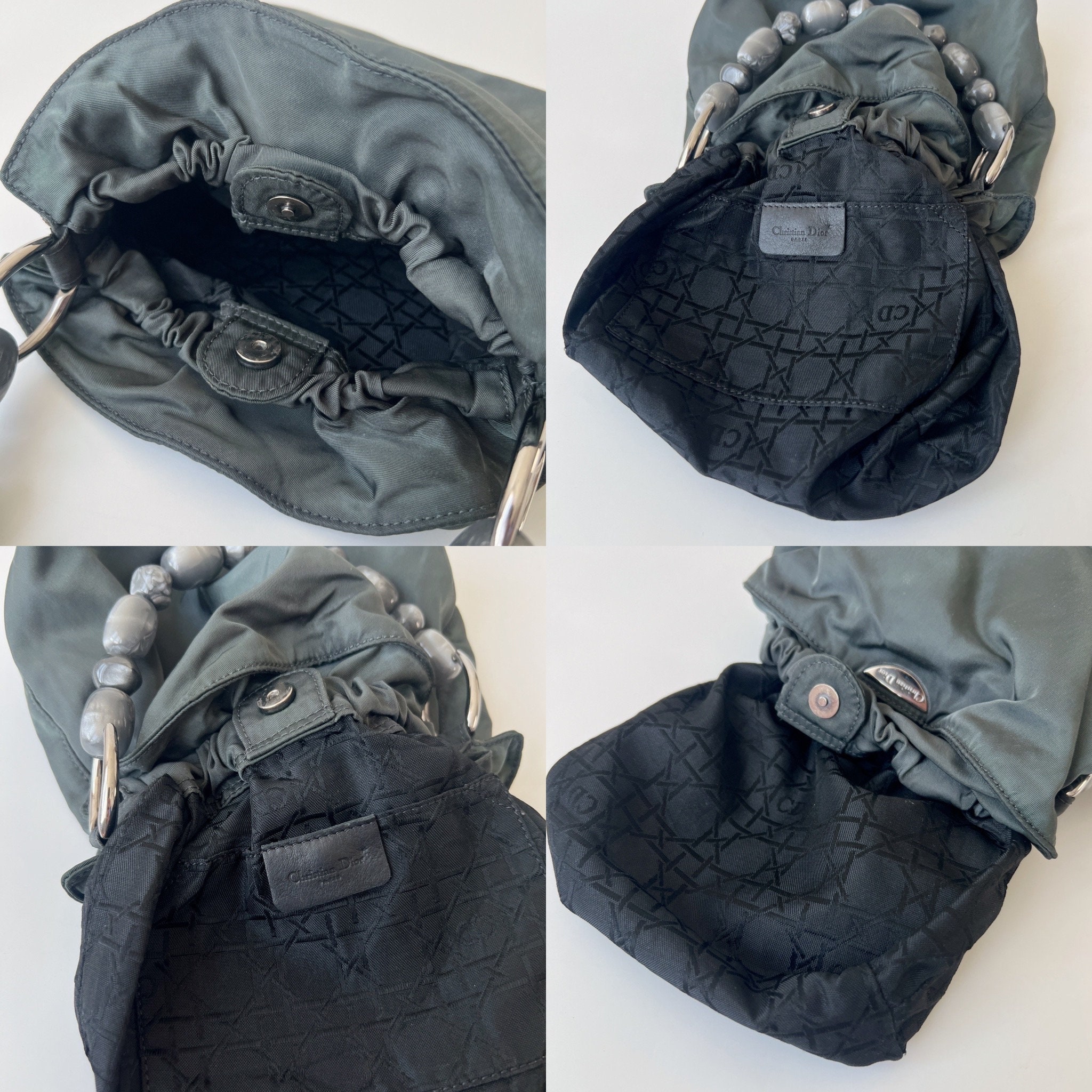 Christian Dior Authentic Vintage Nylon Maris Pearl Handbag