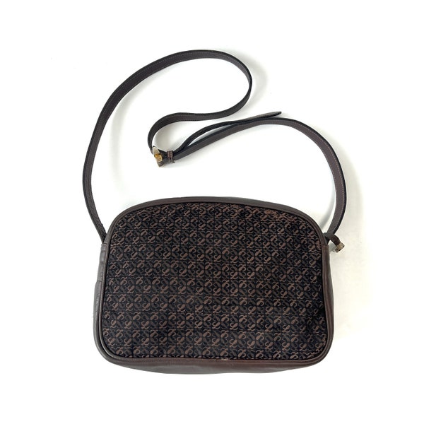 LOEWE Authentic Vintage Monogram Jacquard Crossbody Bag