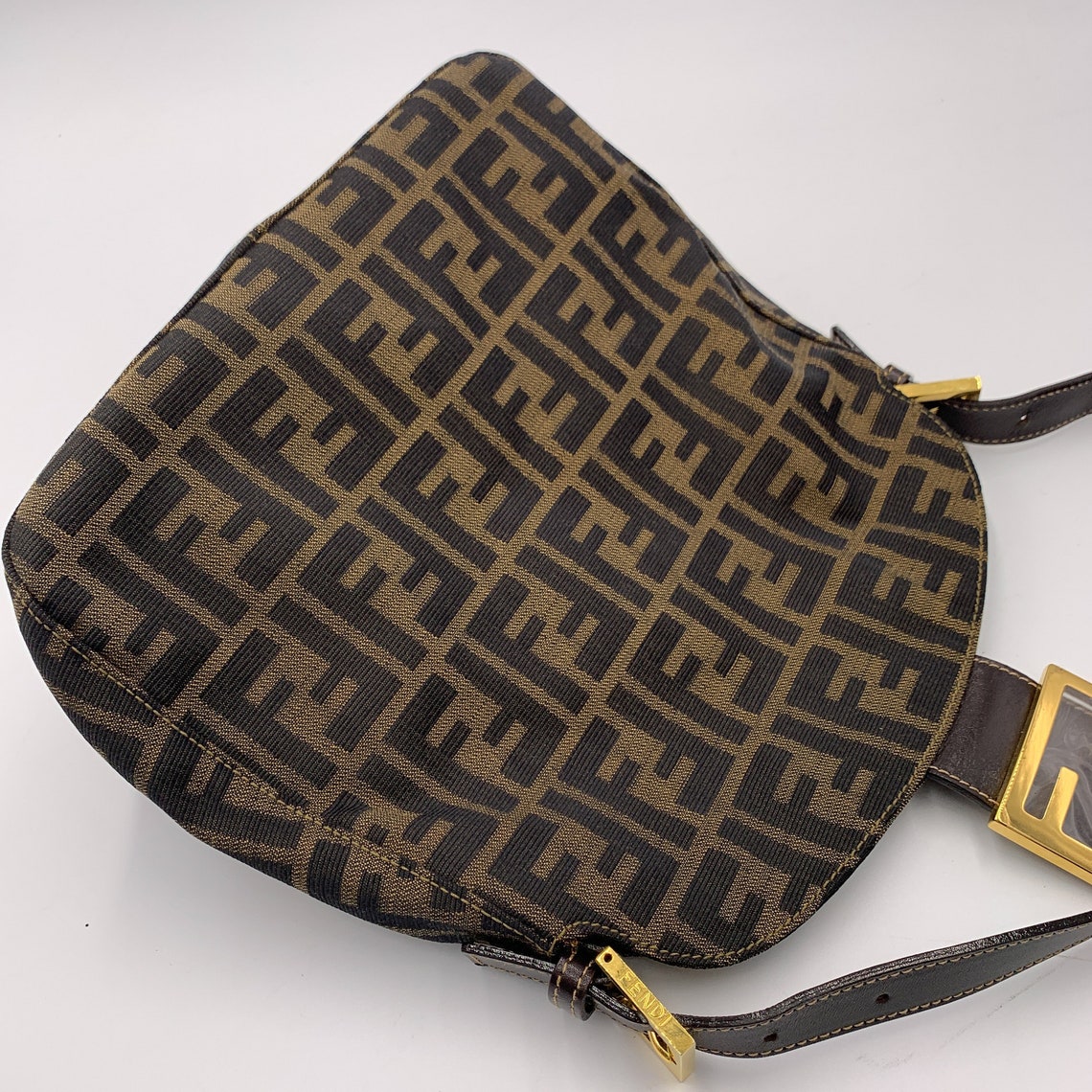 Authentic FENDI Vintage Zucca Shoulder Bag Etsy