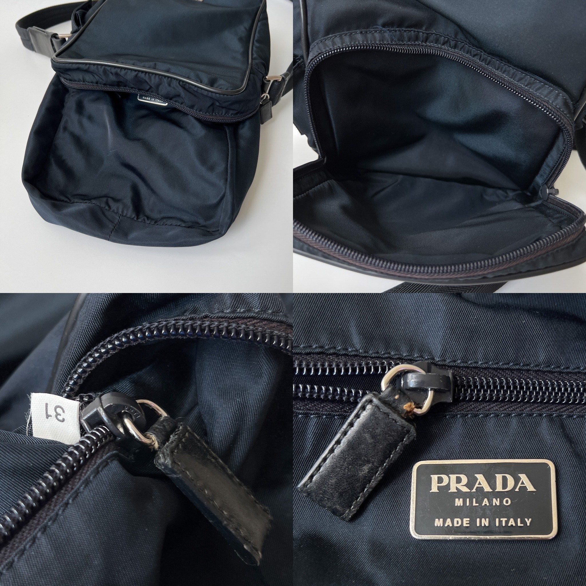 PRADA Authentic Vintage 90s Nylon Crossbody Bag - Etsy PRADA Authentic Vintage 90s Nylon Crossbody Bag - Etsy