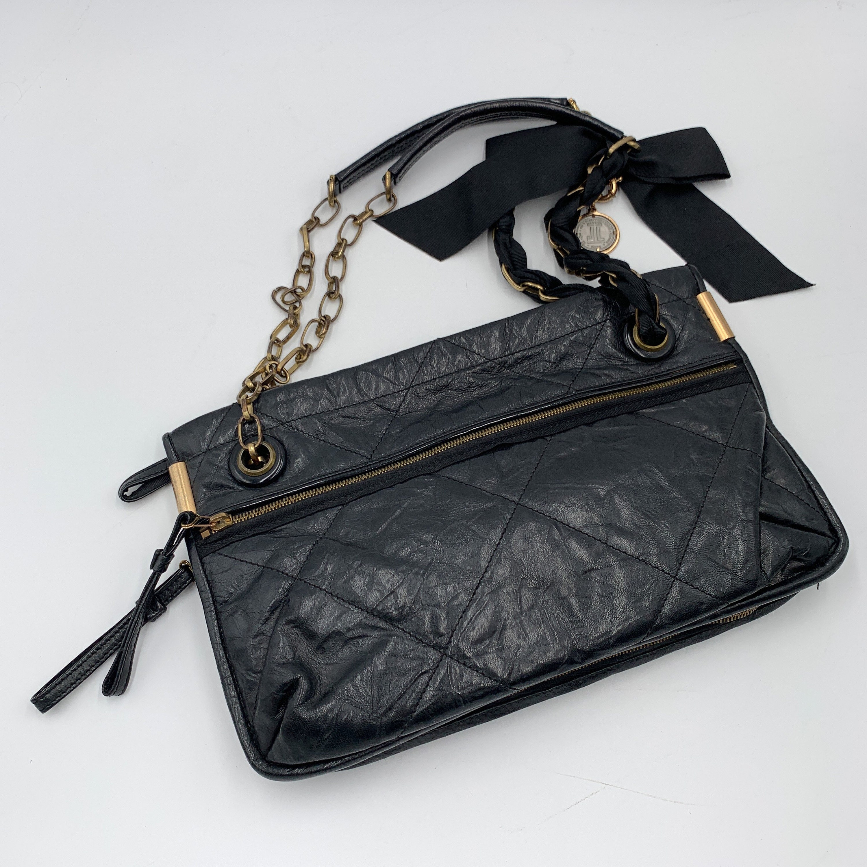Authentic LANVIN Vintage Amalia Leather Shoulder Bag - Etsy