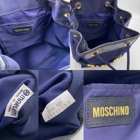 Authentic MOSCHINO Vintage Nylon Drawstring Backp… - image 9