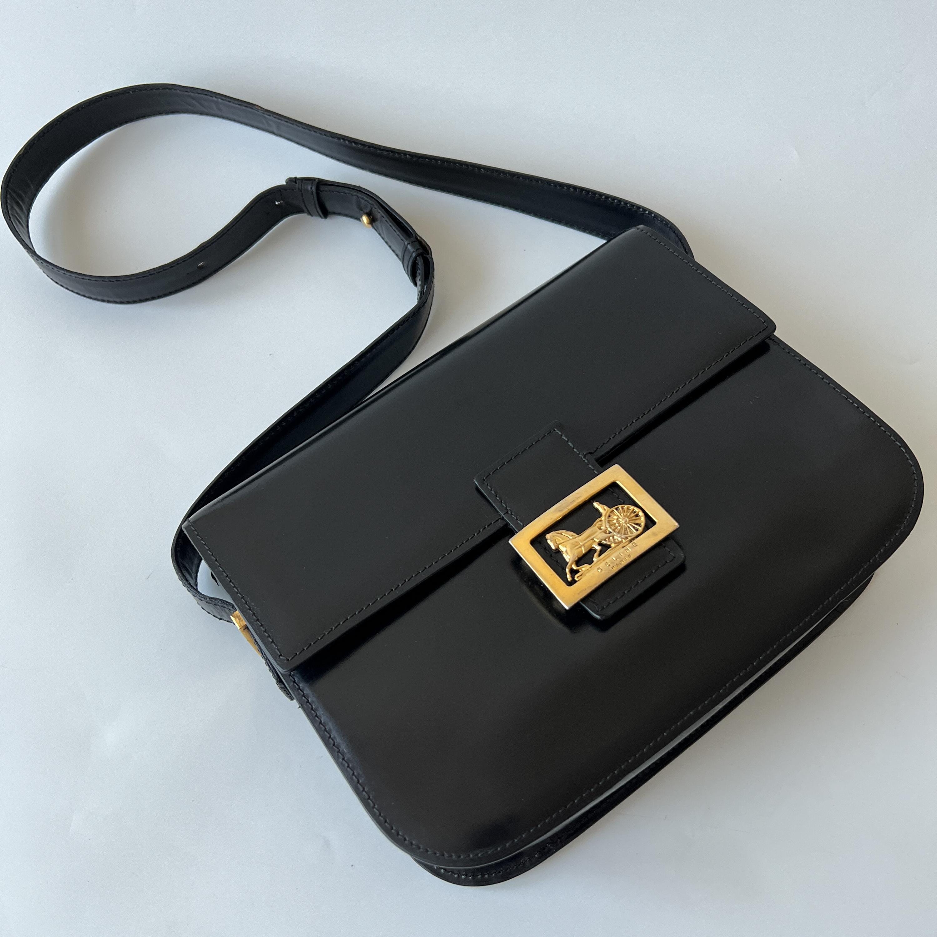 CELINE Authentic Vintage Sulky Horse Carriage Box Bag - Etsy display picture 1