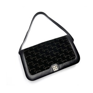 GIVENCHY Authentic Vintage 4G Logo Monogram Suede Shoulder Bag
