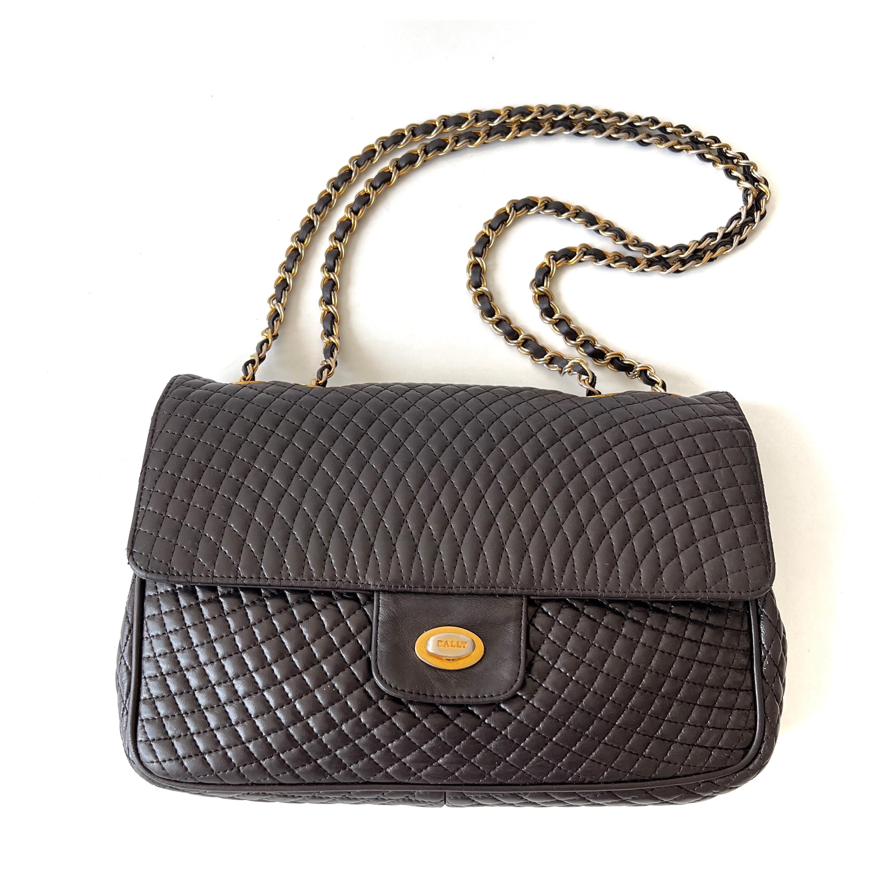 Bally VINTAGE Matelasse Quilted Metallic Mini Backpack w/Authenticity Cards BALLY Matelasse Backpack Leather Silver Auth am3396 Silvery  main image 2