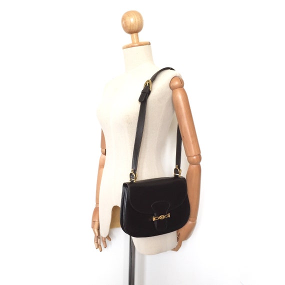 【CELINE】vintage horse carriage dark brown★ショルダー Authentic CELINE Sulky Vintage Horse Carriage Dark Brown