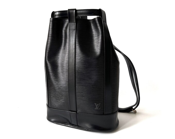 LOUIS VUITTON Authentic Vintage Black Epi Leather Randonnee PM Bag - Etsy