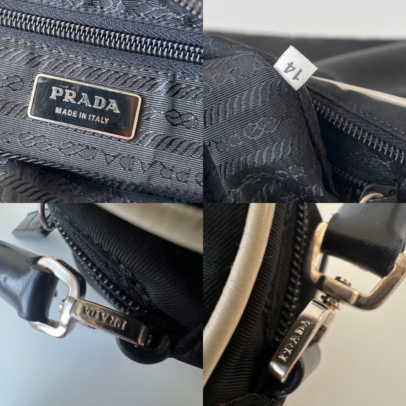 PRADA Authentic Nylon with Floral Patch Shoulder … - image 8