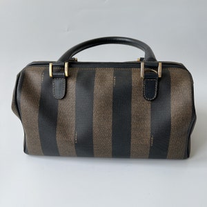 FENDI Authentic Vintage Stripe Pattern Boston Bag - Etsy