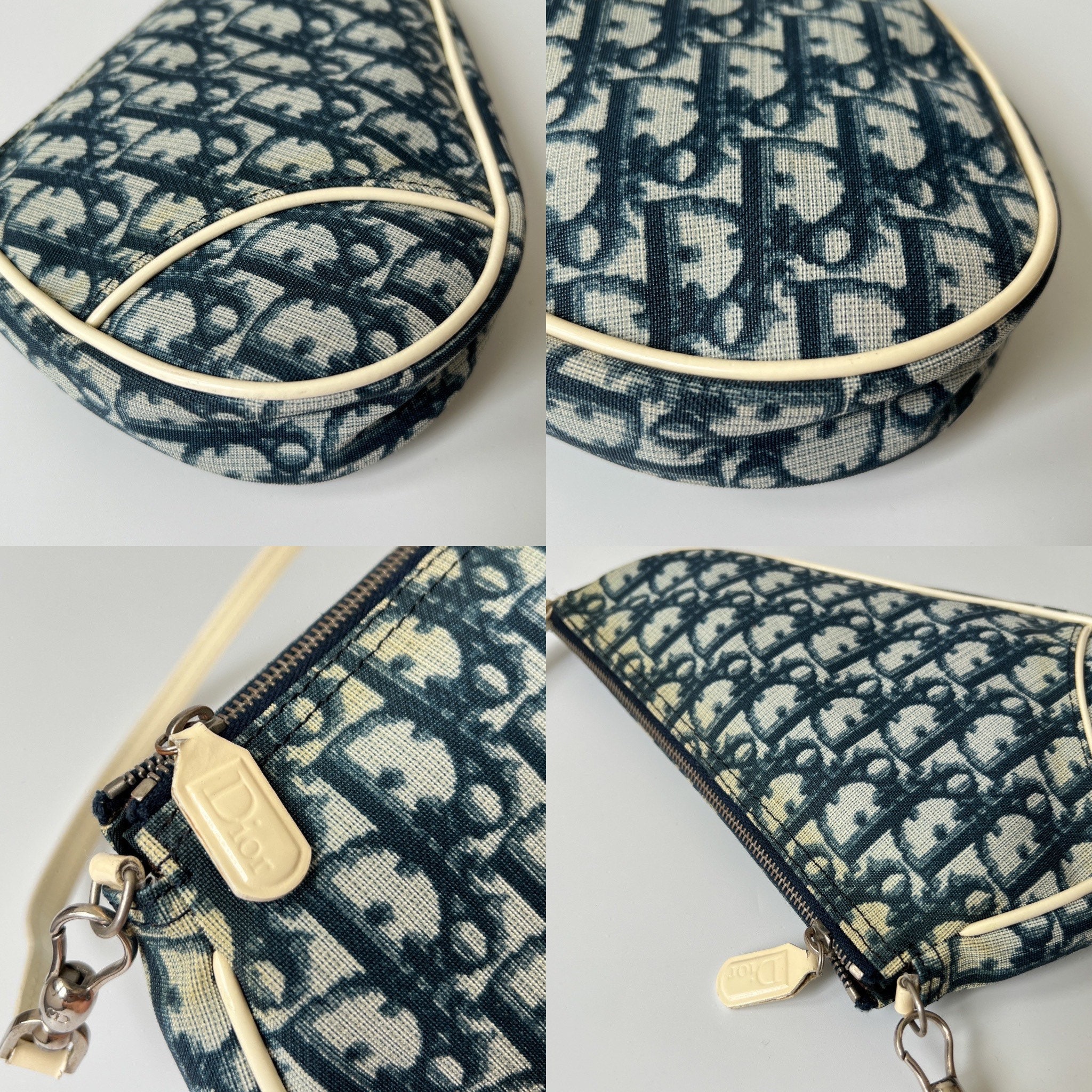 Dior Navy Trotter Monogram Saddle Bag – Entourage Vintage