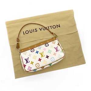 Louis Vuitton, Bags, Louis Vuitton Murakami Sologne White Multicolor  Monogram Authentic
