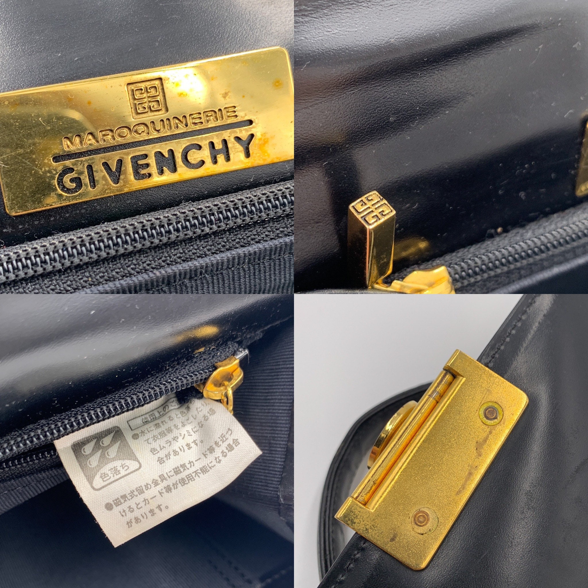GIVENCHY 本物ヴィンテージ 4G ロゴ スモール トップハンドルバッグ