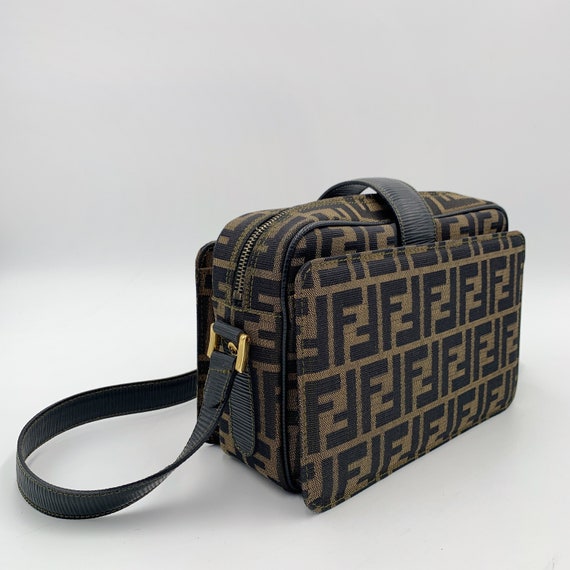 Vintage Fendi Zucca Shoulder Bag - Brown in 2023