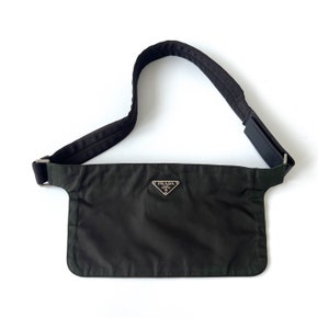 Prada. Vintage 90' waistbag., Black fanny pack, in