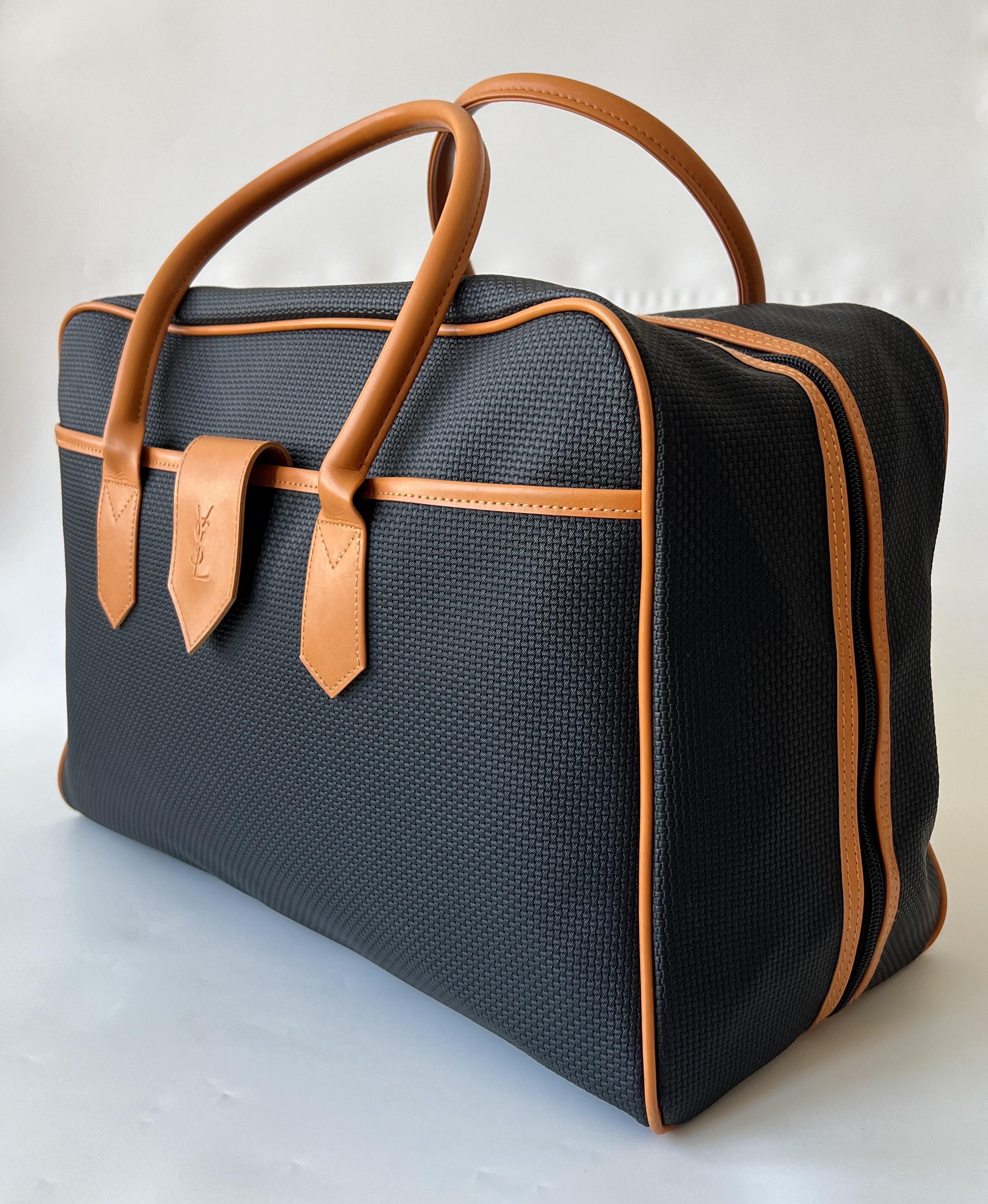 Yves Saint Laurent Authentic Vintage YSL Logo Travel Bag - Etsy