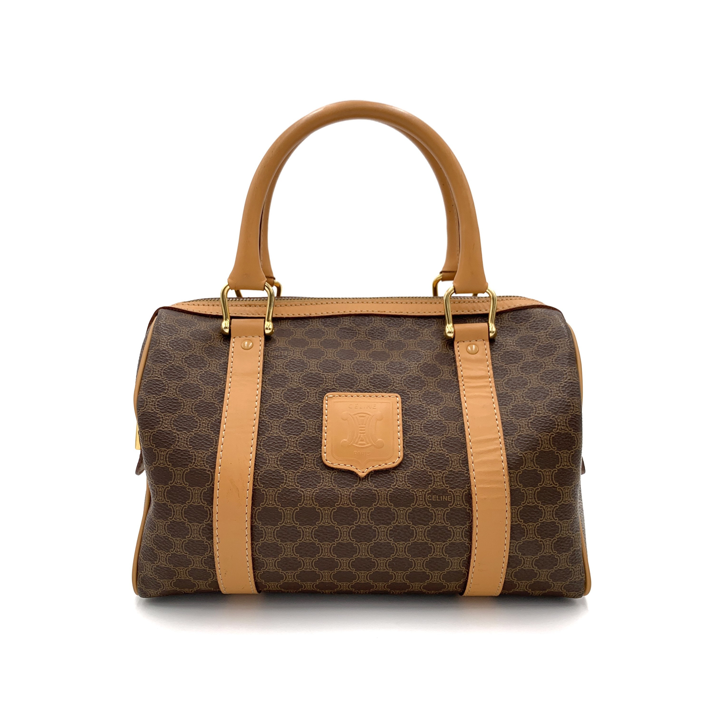 Buy HOT Item Celine Vintage Macadam Mini Boston Bag Brown Online in India 