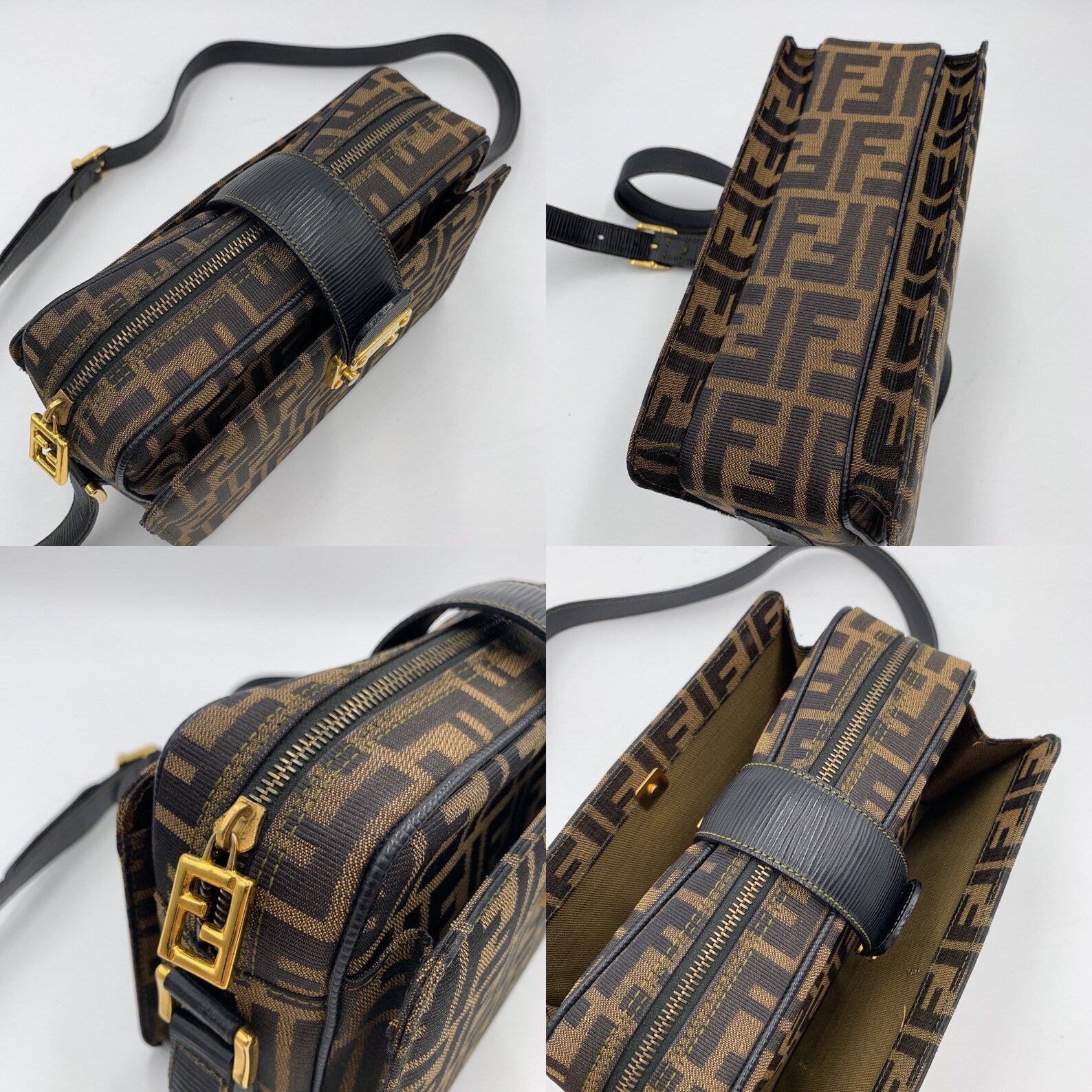 Authentic FENDI Vintage Zucca Shoulder Camera Box Bag Etsy