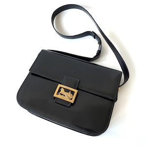 CELINE Authentic Vintage Sulky Horse Carriage Box Bag