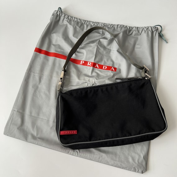 PRADA Authentic Vintage Nylon Pochette Bag - Etsy PRADA Authentic Vintage Nylon Pochette Bag - Etsy
