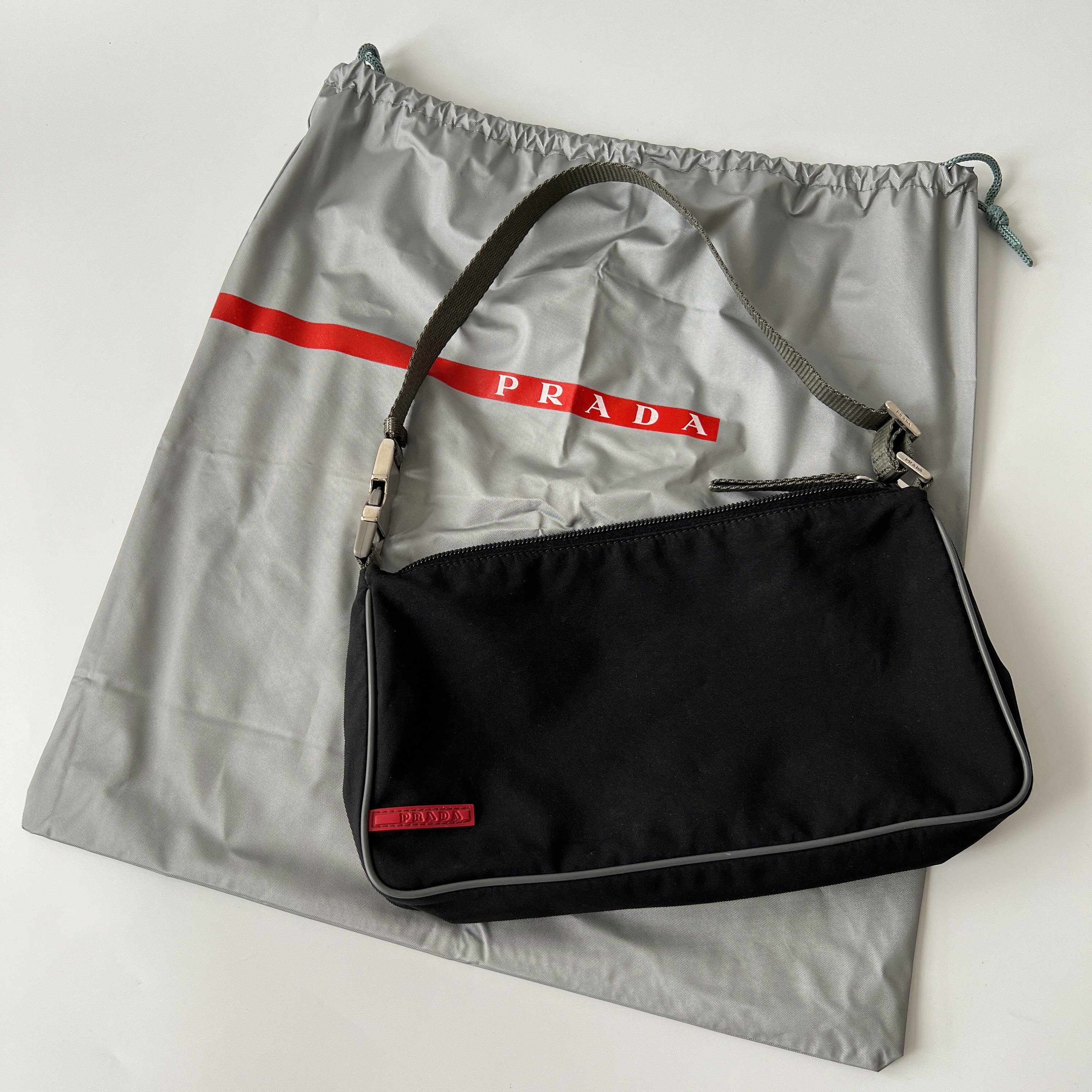 PRADA Authentic Vintage Nylon Pochette Bag - Etsy PRADA Authentic Vintage Nylon Pochette Bag - Etsy