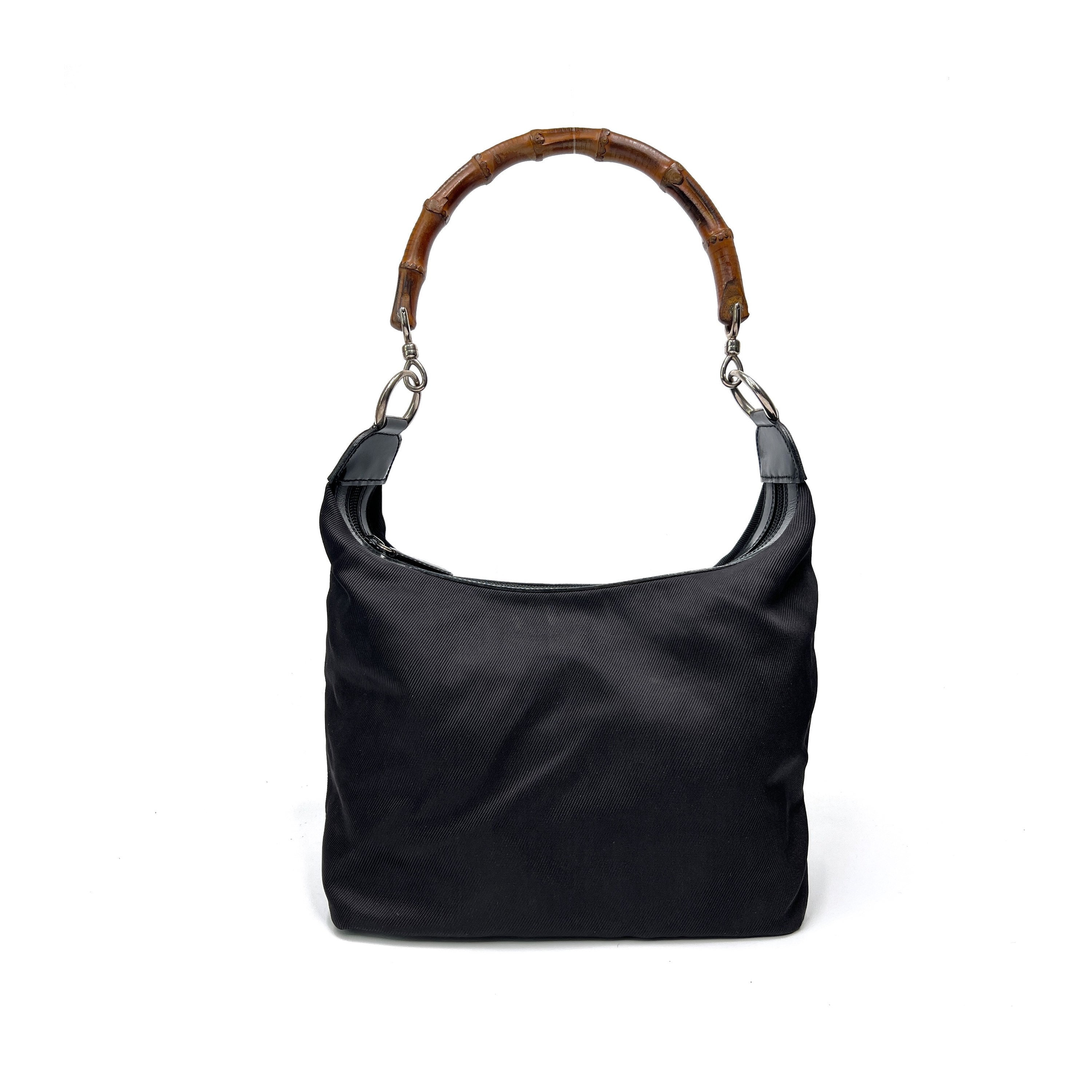 Gucci Vintage Black Leather Bamboo Princess Diana Tote Bag – OPA Vintage