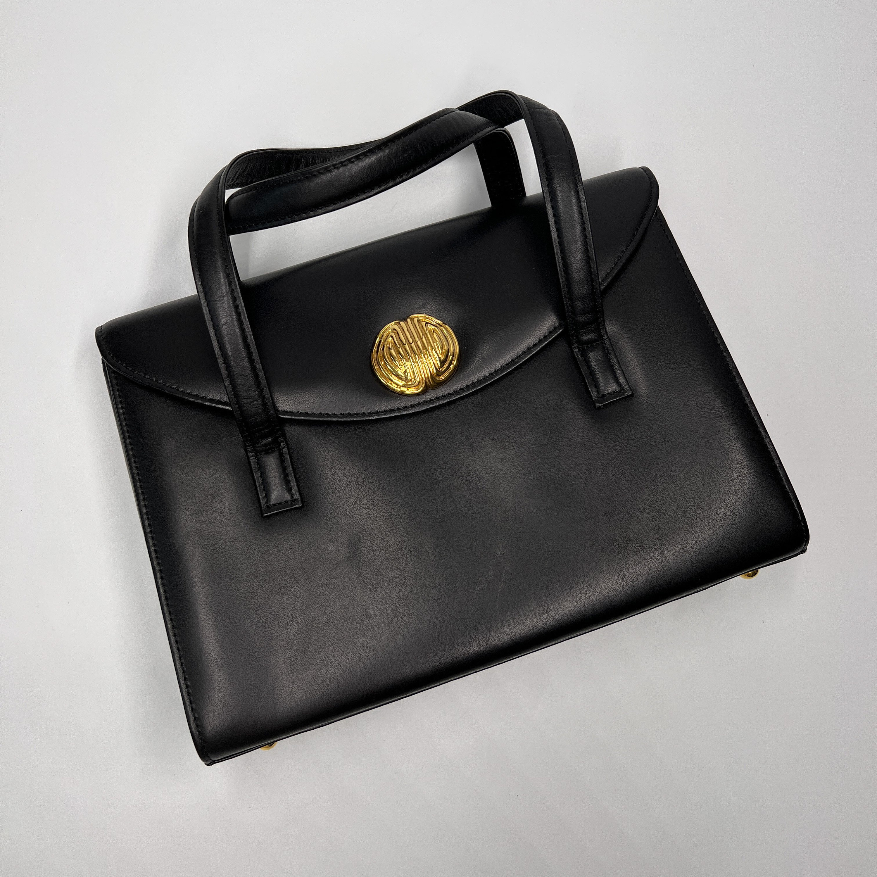 Lot - Vintage Givenchy Handbag Black Leather